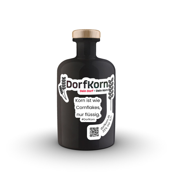DorfKorn - Schwarze Flasche - 18 Flaschen-Starterset - inkl. Pfand – Bild 2